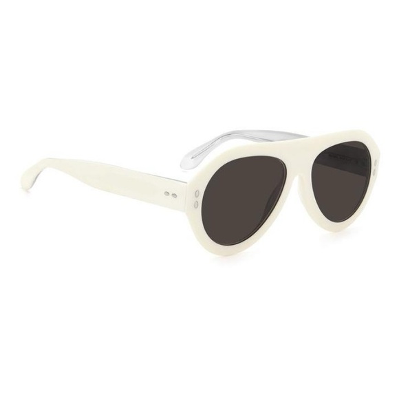 Isabel Marant 57mm Aviator Sunglasses In Ivory - Picture 1 of 8